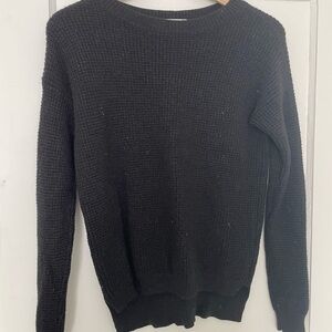 Wilfred Textured Black Crew Neck Sweater